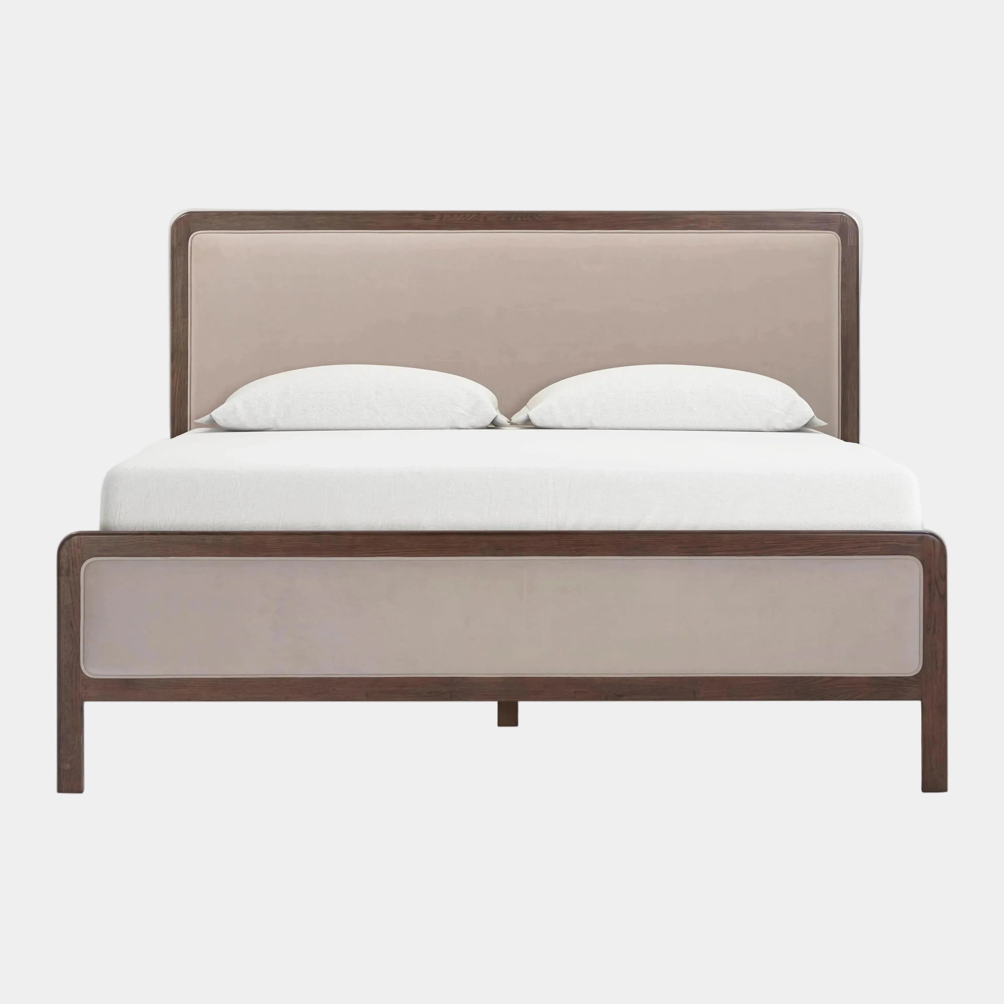Hella Velvet and Ash Wood Bed
