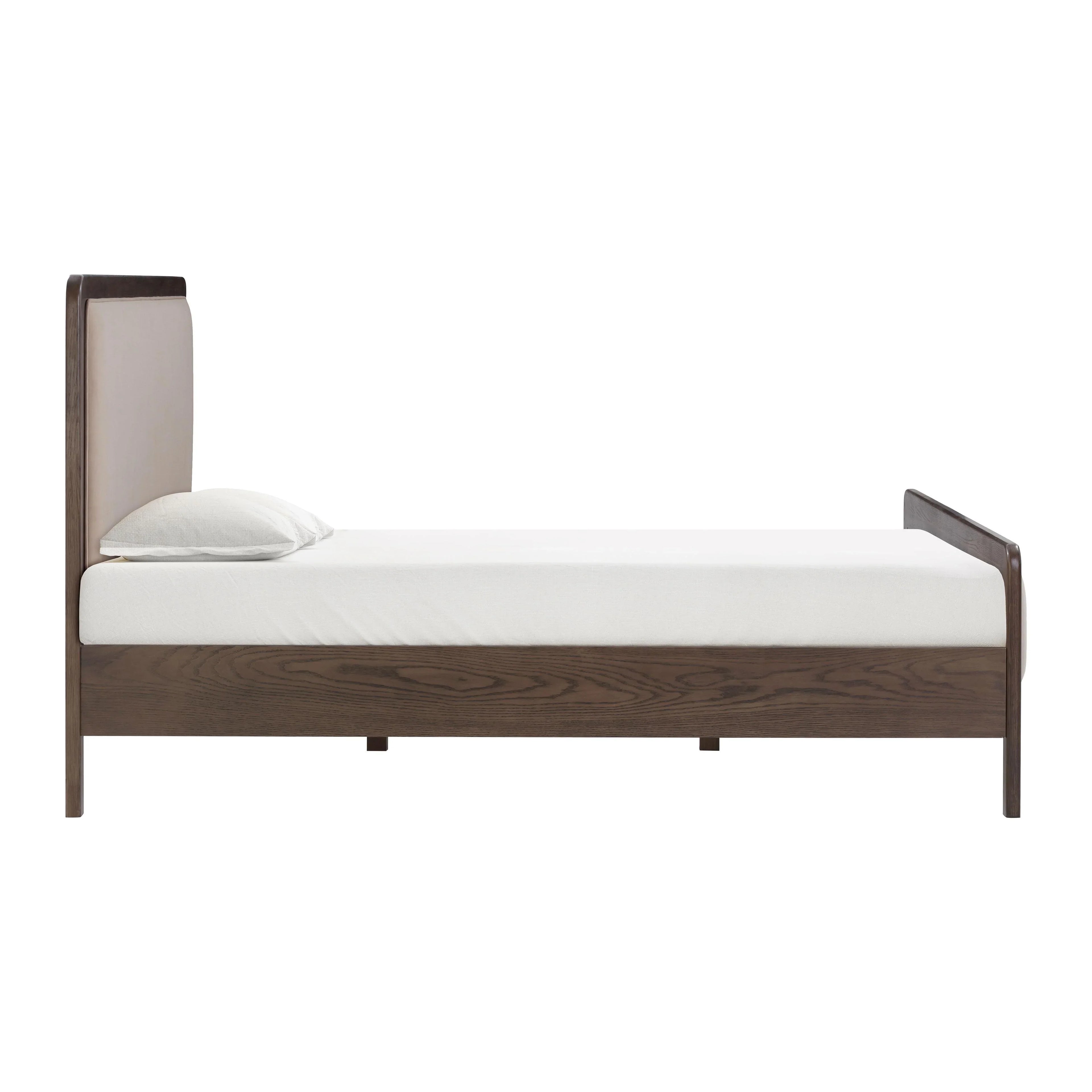 Hella Velvet and Ash Wood Bed