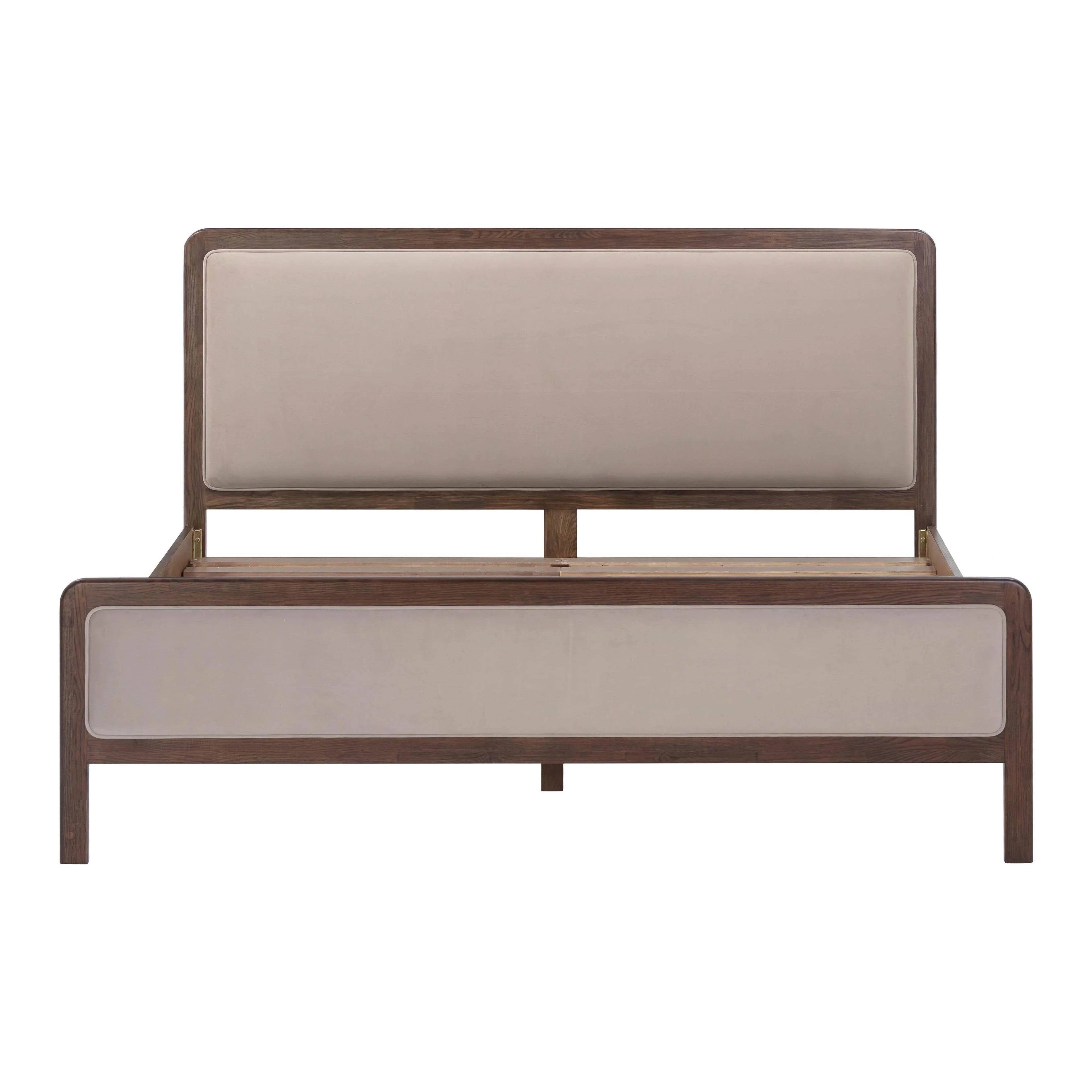 Hella Velvet and Ash Wood Bed