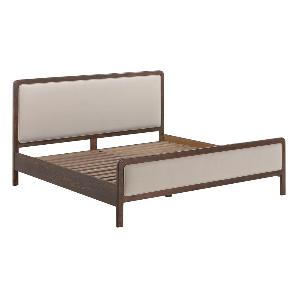 Hella Velvet and Ash Wood Bed