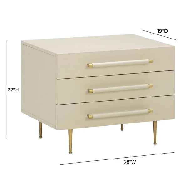 Trident 28" 3-Drawer Nightstand