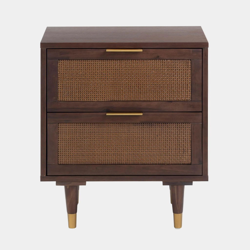 Sierra 22" Cane 2-Drawer Nightstand