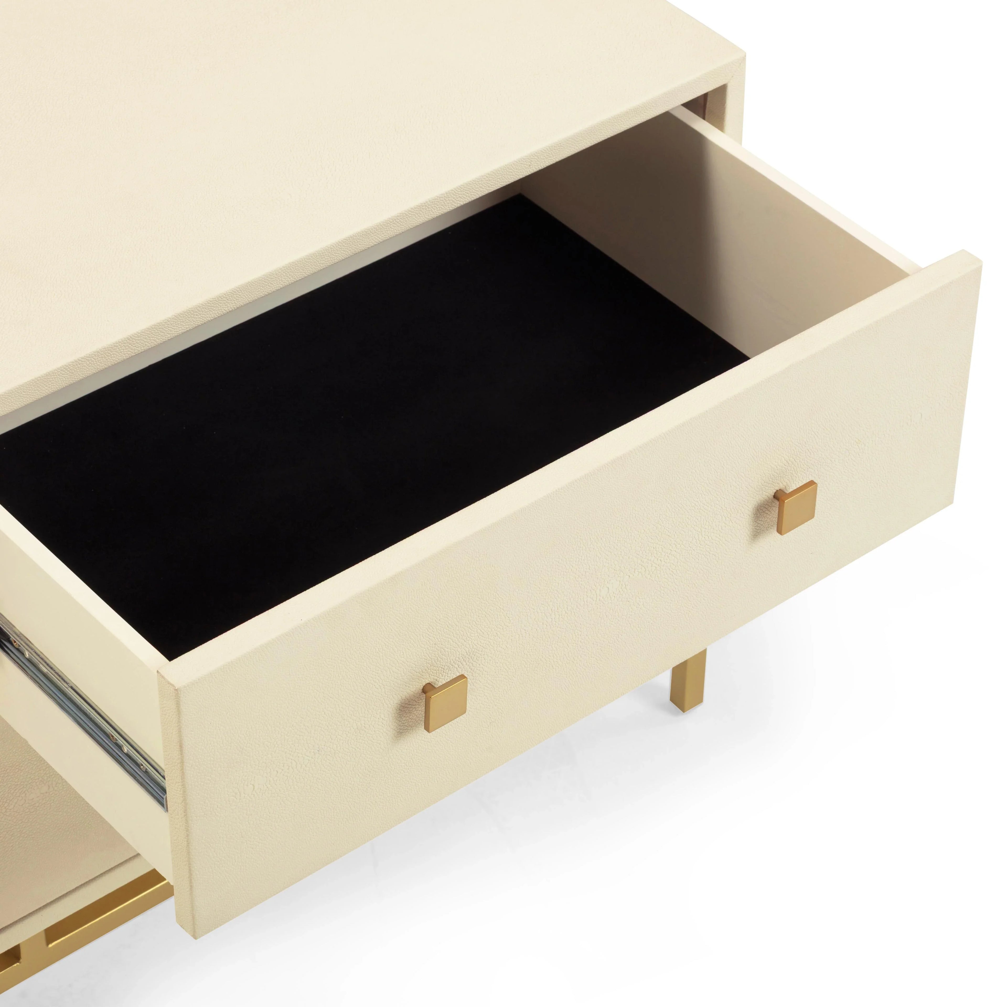 Pesce 25" Faux Shagreen 2-Drawer Nightstand