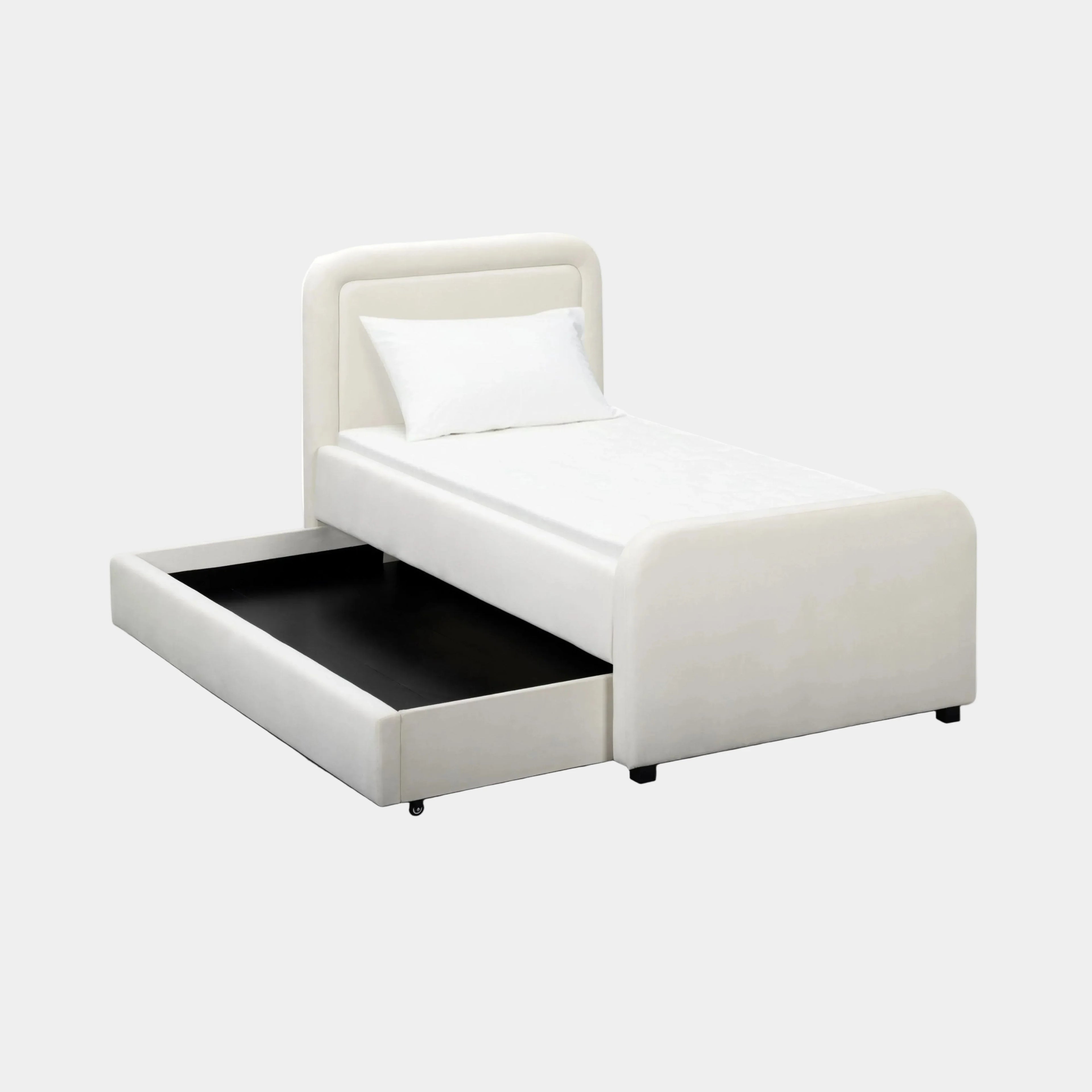 Briella Performance Velvet Trundle Bed in Twin
