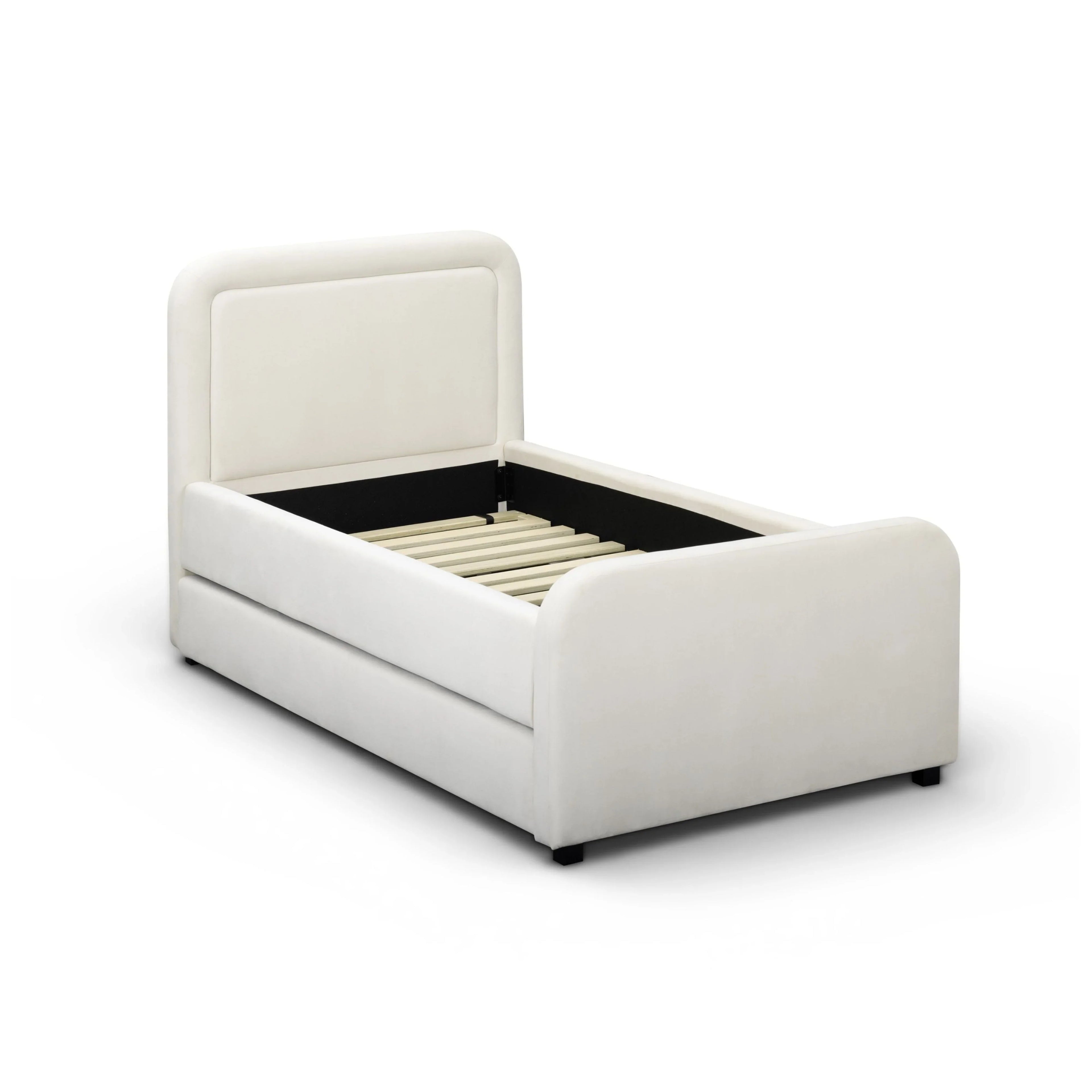 Briella Performance Velvet Trundle Bed in Twin