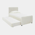 Angela Performance Velvet Trundle Bed in Twin