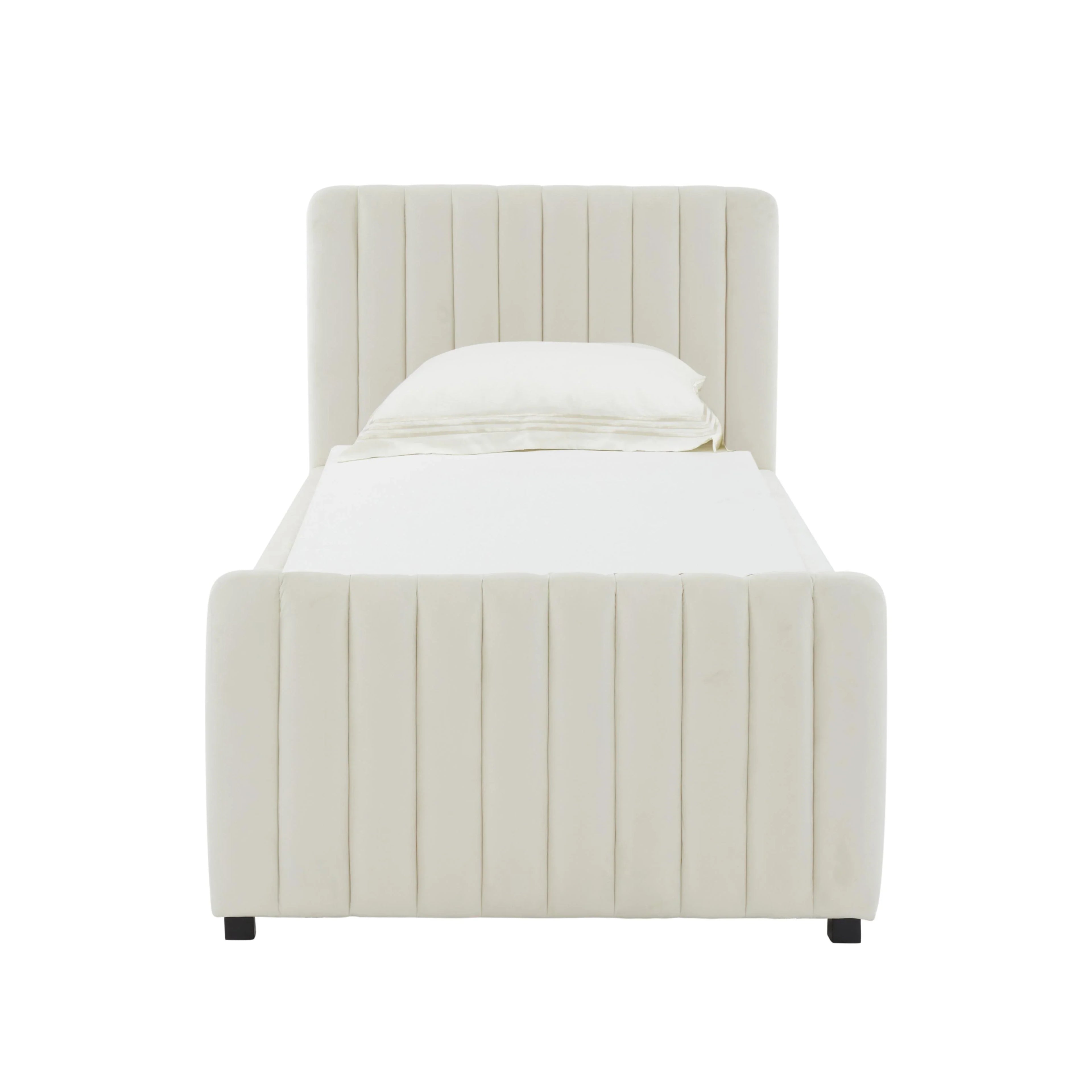 Angela Performance Velvet Trundle Bed in Twin