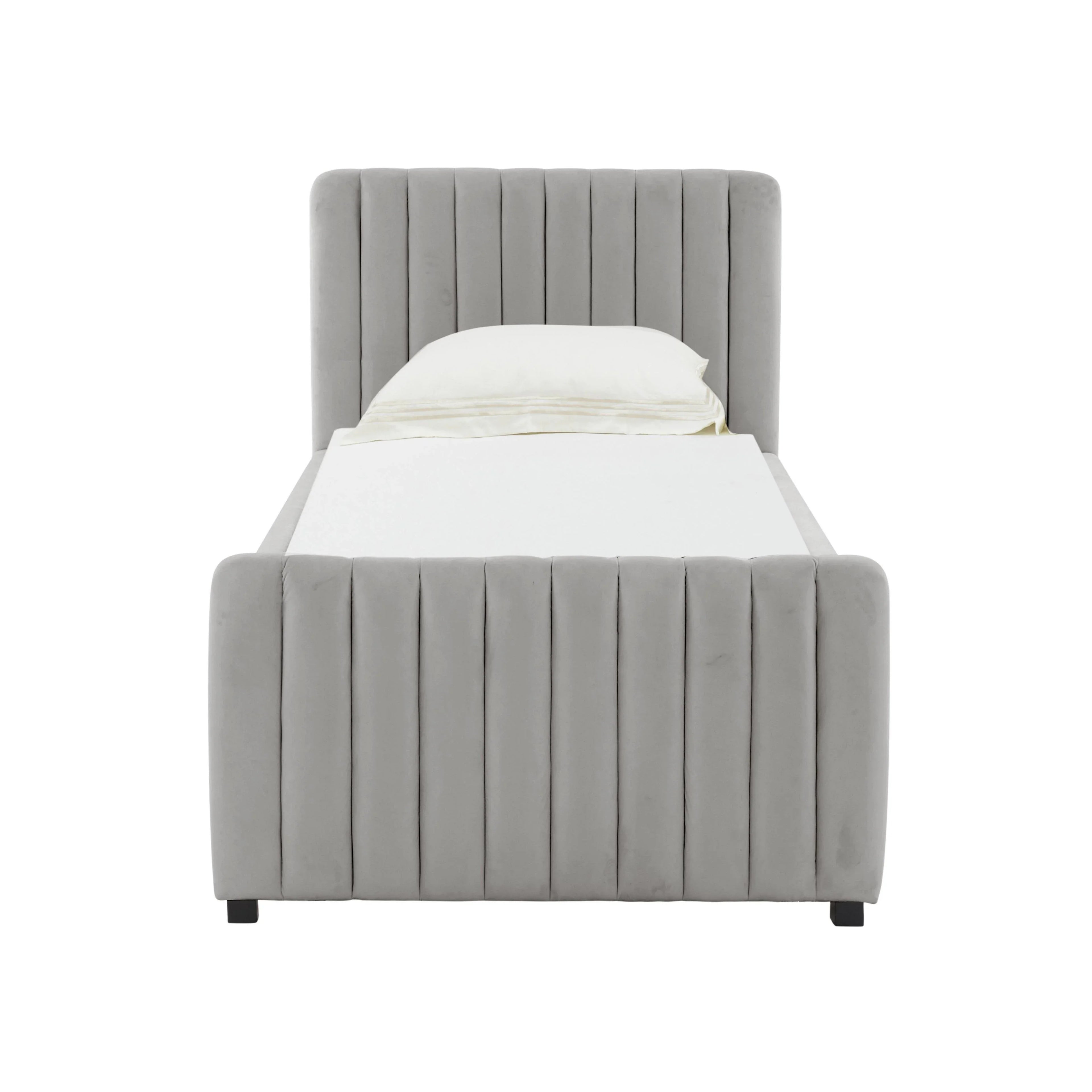 Angela Performance Velvet Trundle Bed in Twin