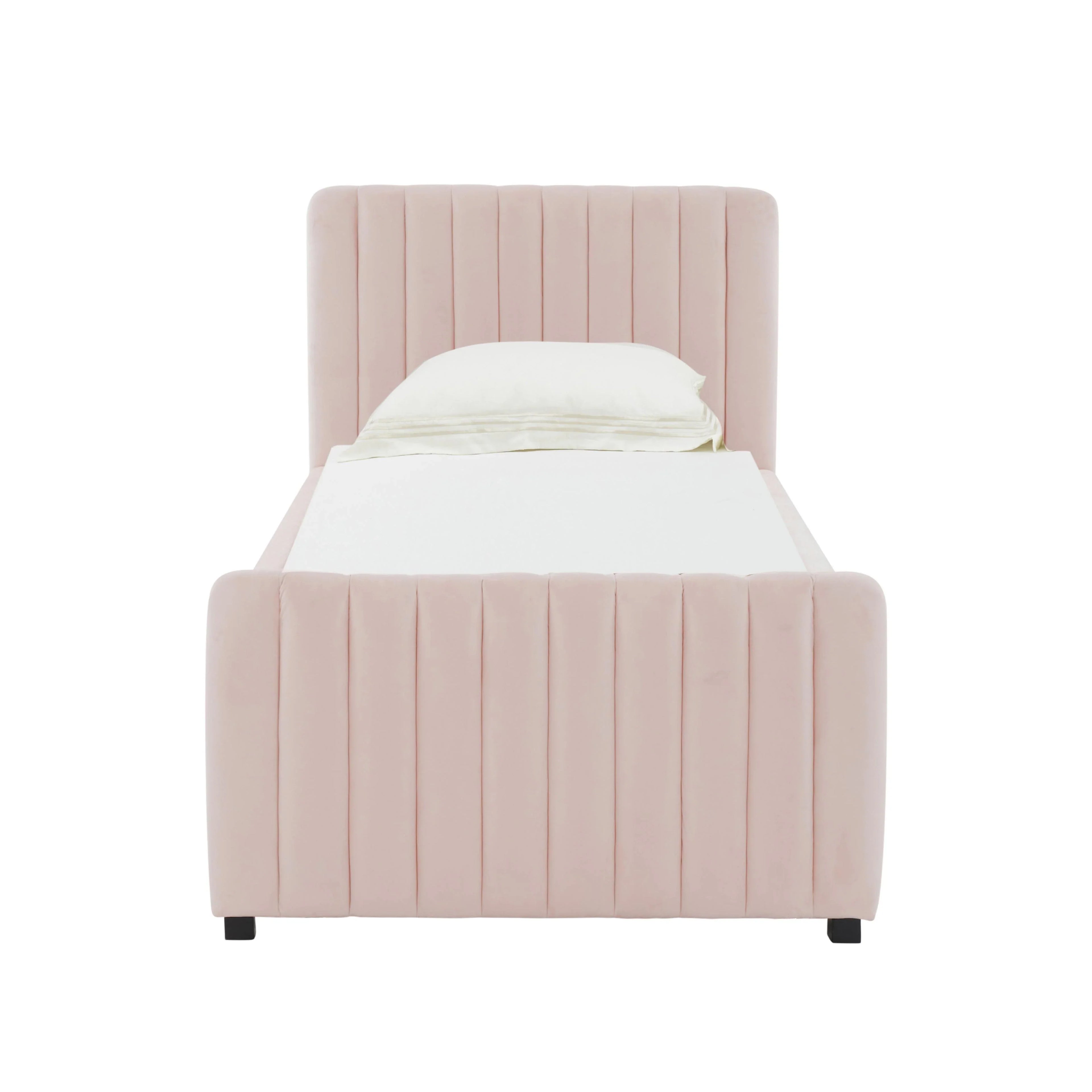 Angela Performance Velvet Trundle Bed in Twin
