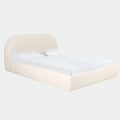Bara Cream Textured Performance Velvet Bed