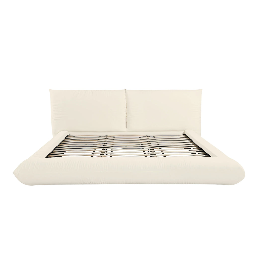 Romp Cream Upcycled Performance Linen Bed