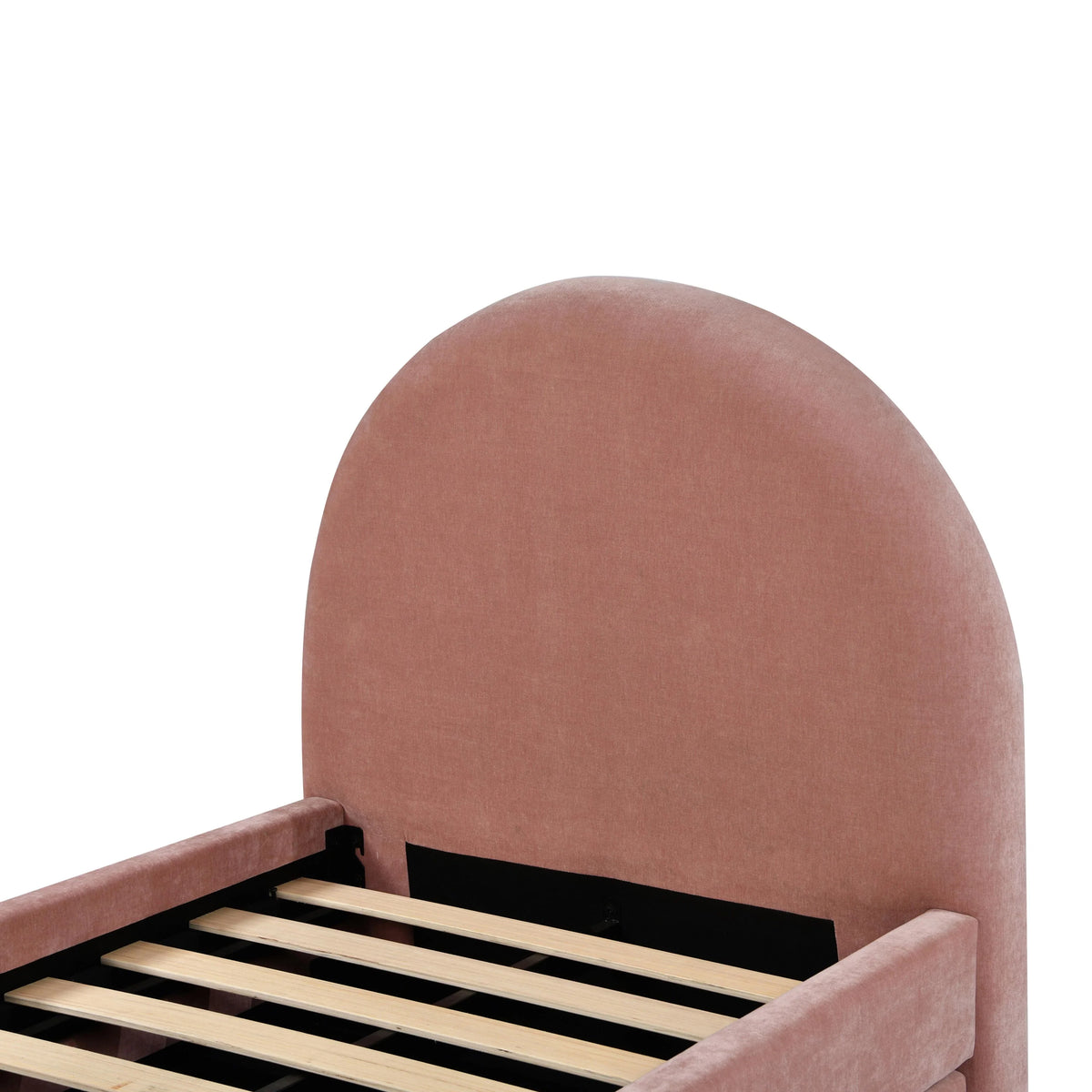 Moon Rose Upcycled Contract-Grade Chenille Twin Trundle Bed