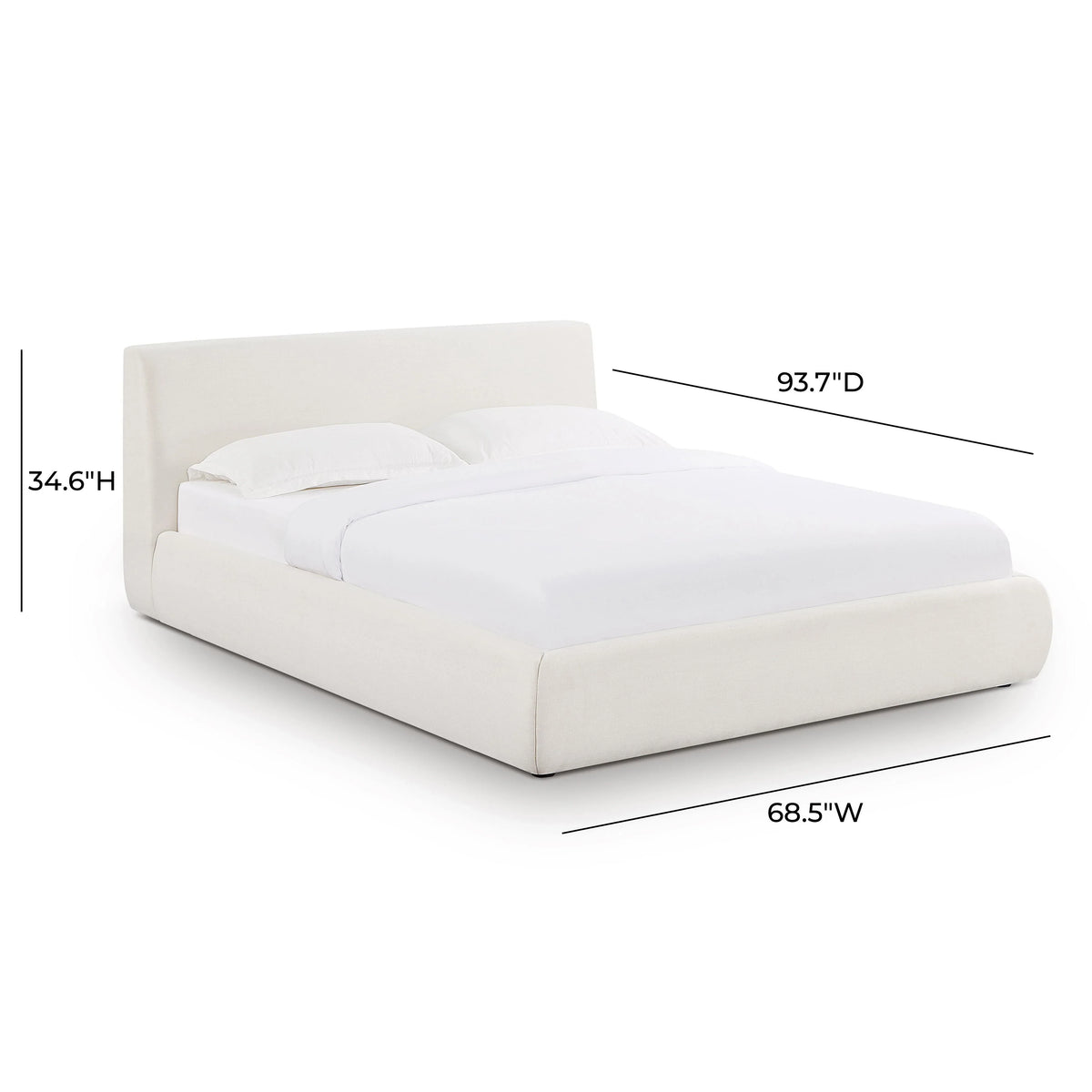 Isla Cream Upcycled Performance Linen Bed