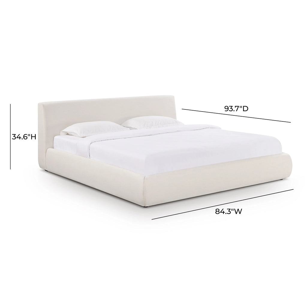 Isla Cream Upcycled Performance Linen Bed