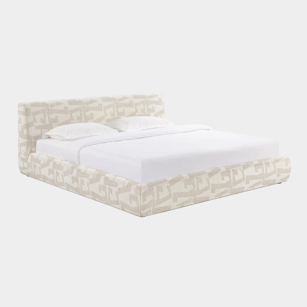 Isla Cream Jacquard Pattern Bed