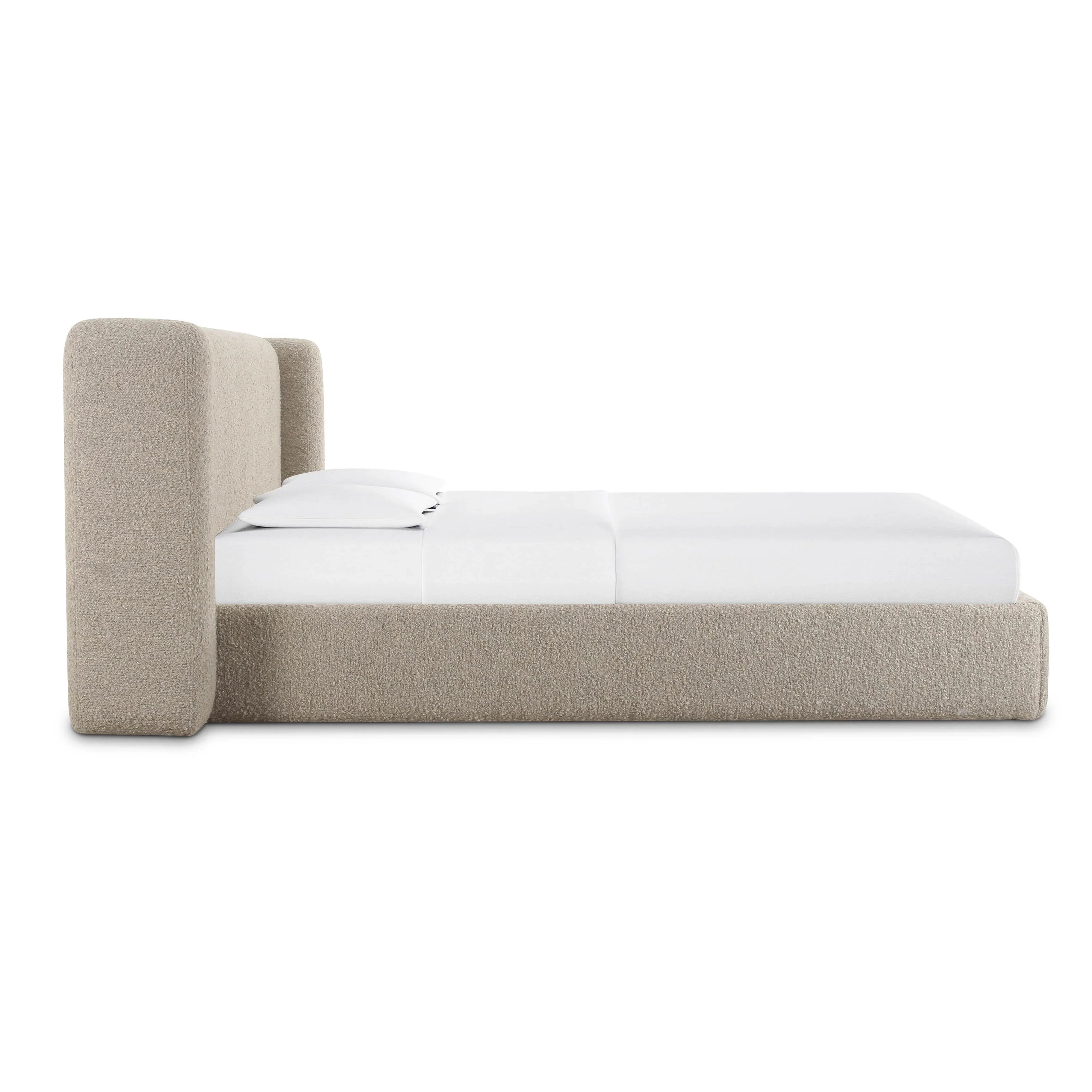 Babette Tan Contract-Grade Boucle Bed