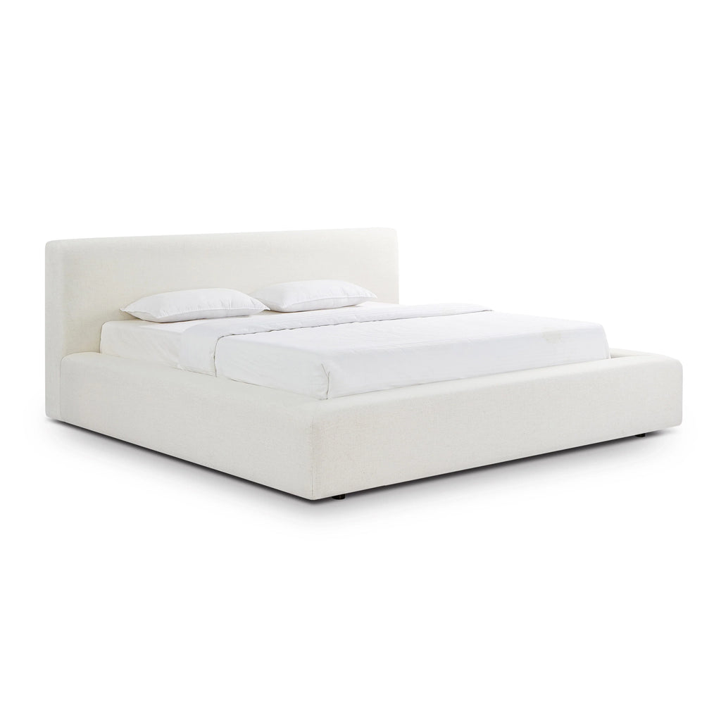 Meena Cream Upcycled Performance Linen Storage Bed