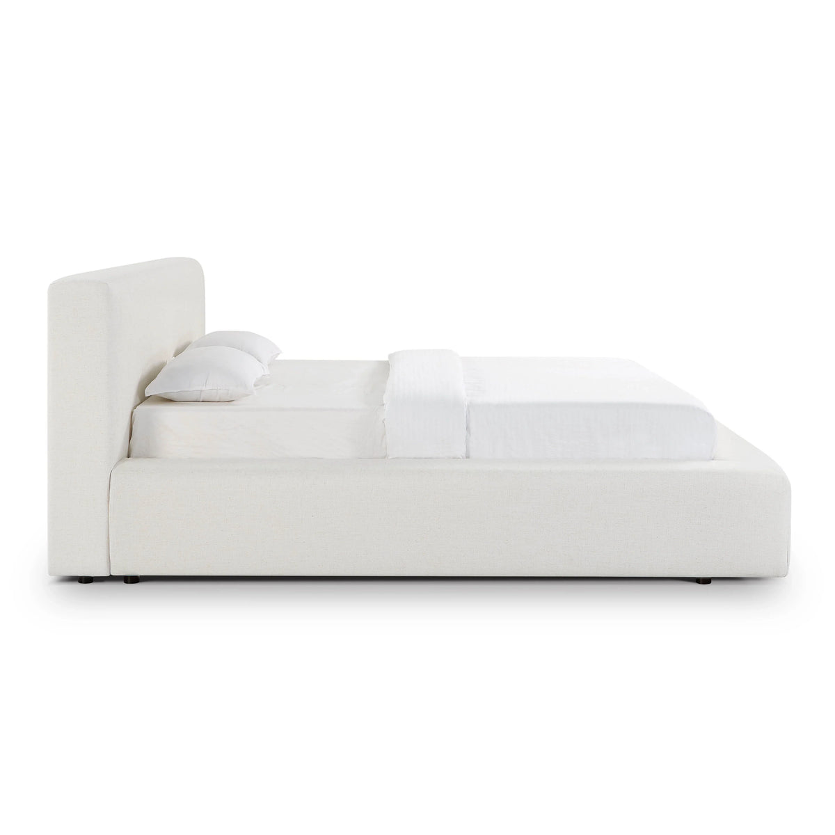 Meena Cream Upcycled Performance Linen Storage Bed