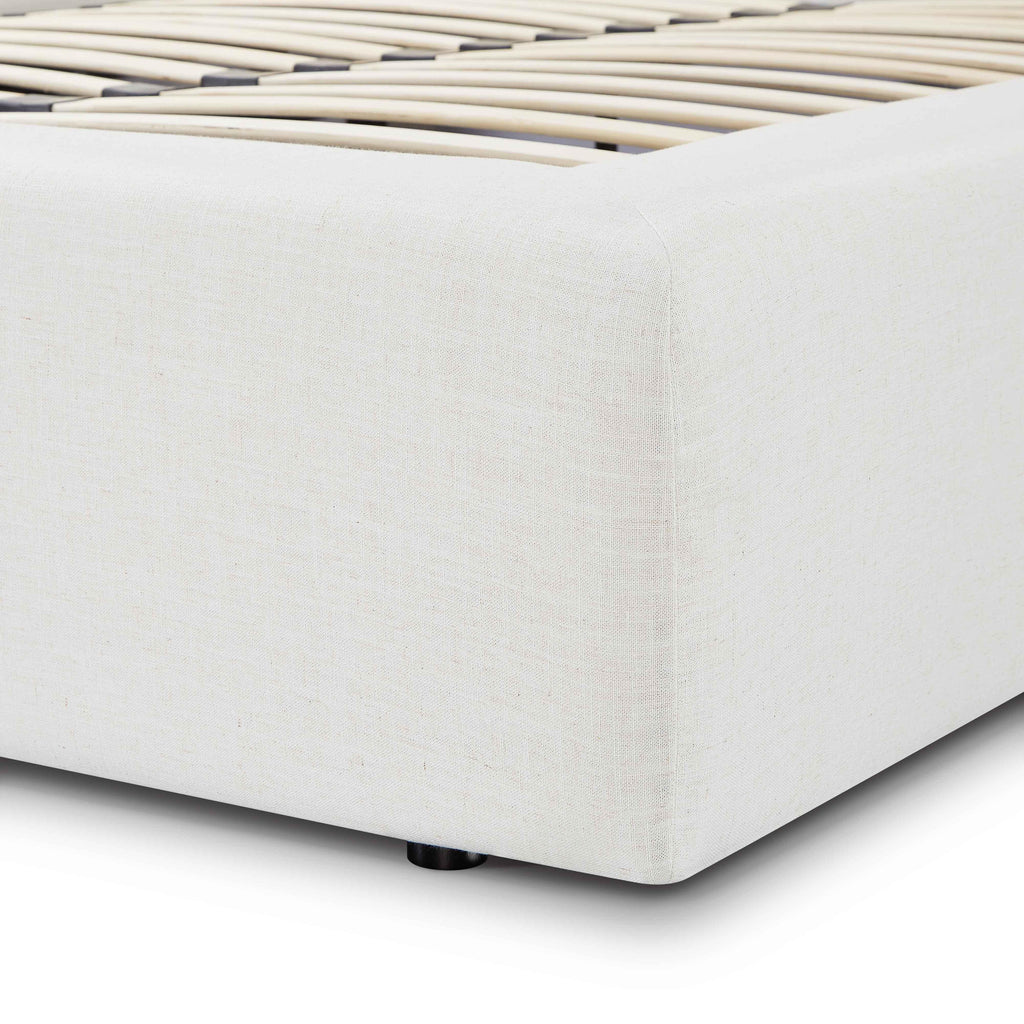 Meena Cream Upcycled Performance Linen Storage Bed