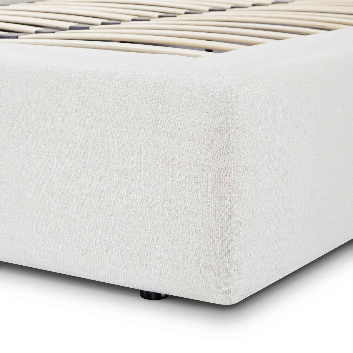 Meena Cream Upcycled Performance Linen Storage Bed