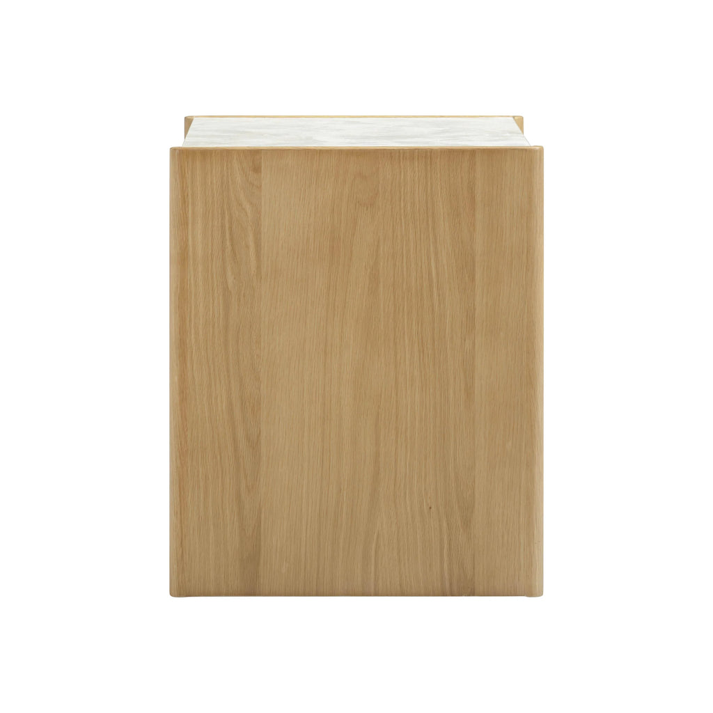 Paige 26" Natural Oak 2-Drawer Nightstand