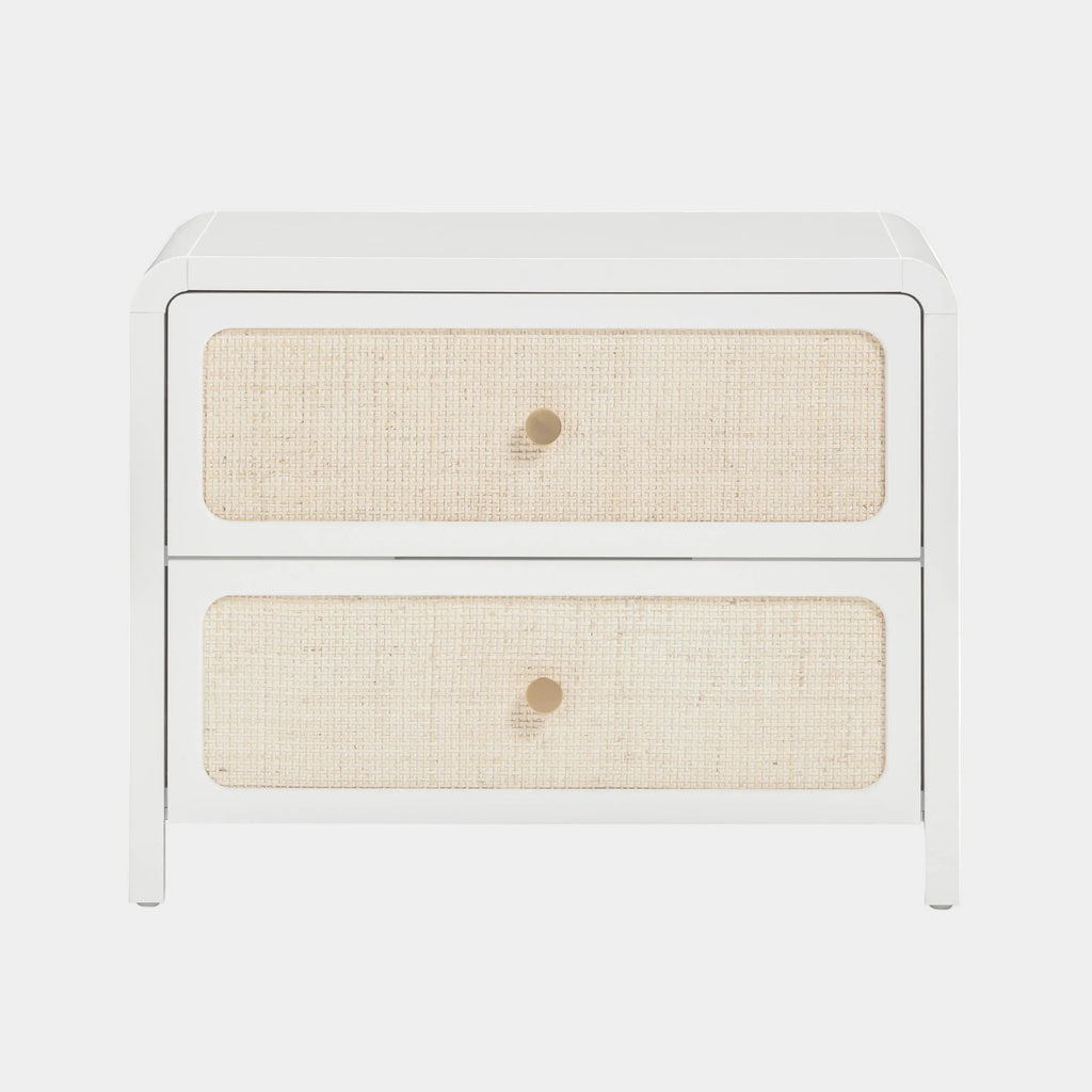 Patty 28" Rattan 2 Drawer Nightstand