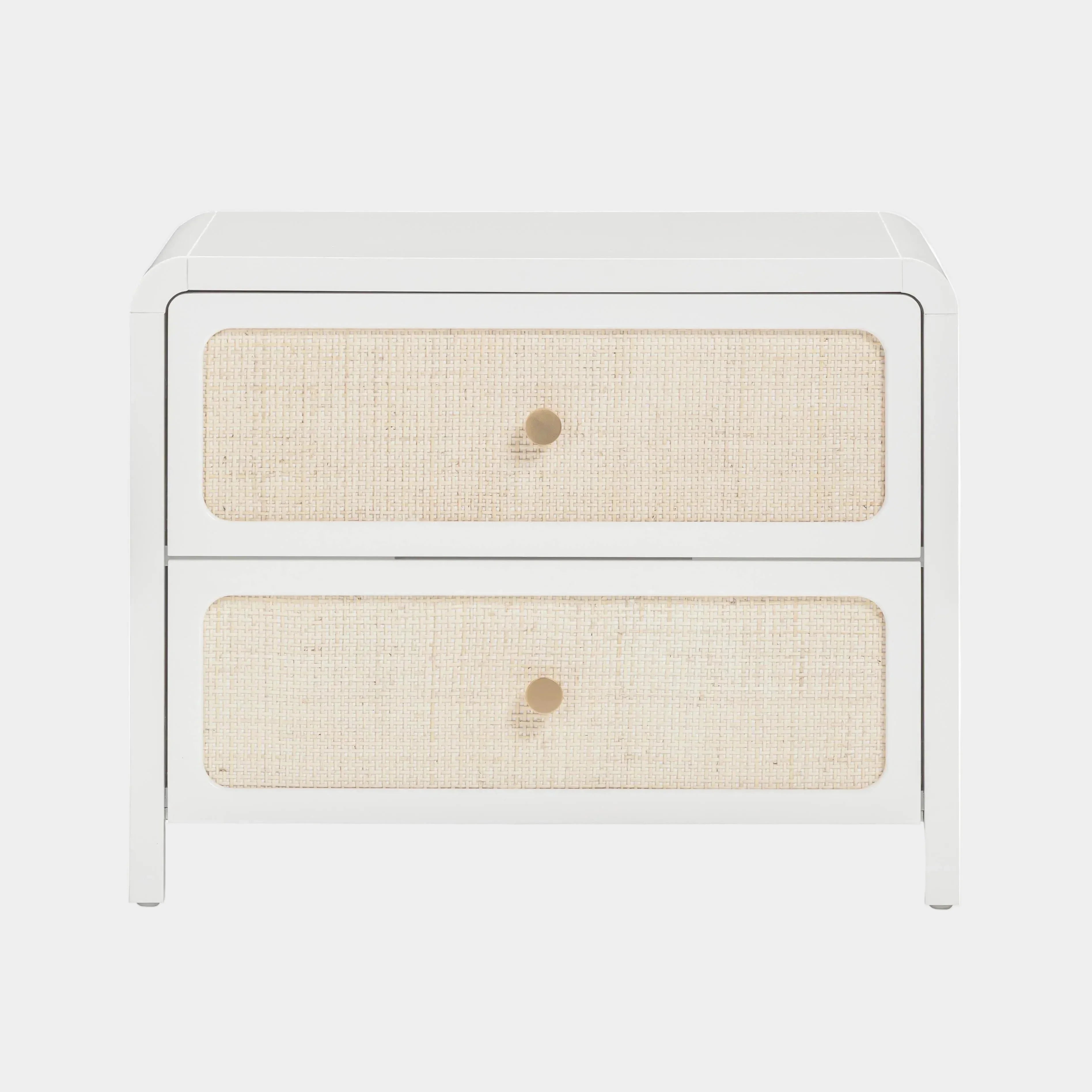 Patty 28" Rattan 2 Drawer Nightstand
