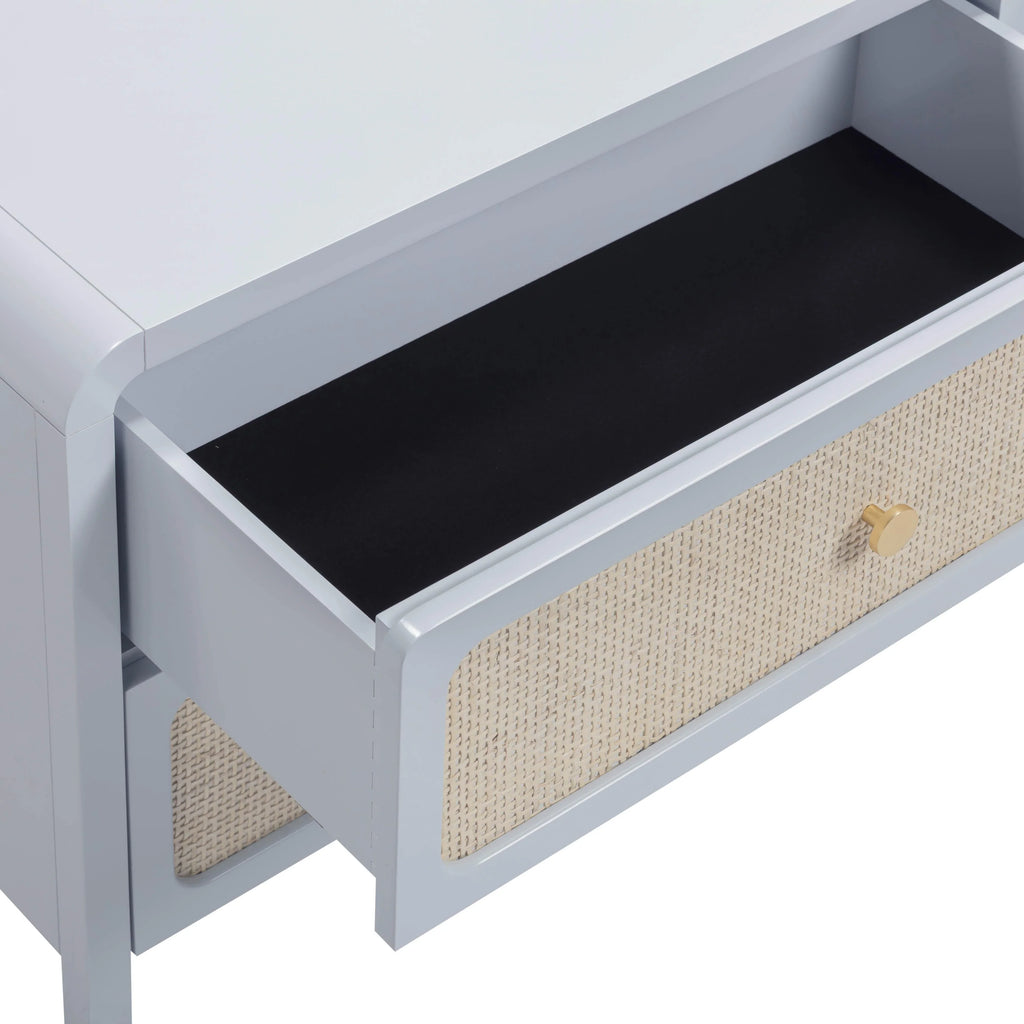 Patty 28" Rattan 2 Drawer Nightstand