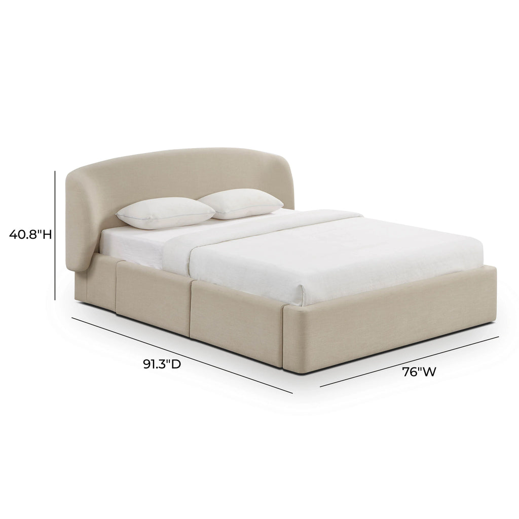 Corey Upcycled Performance Linen Storage Bed