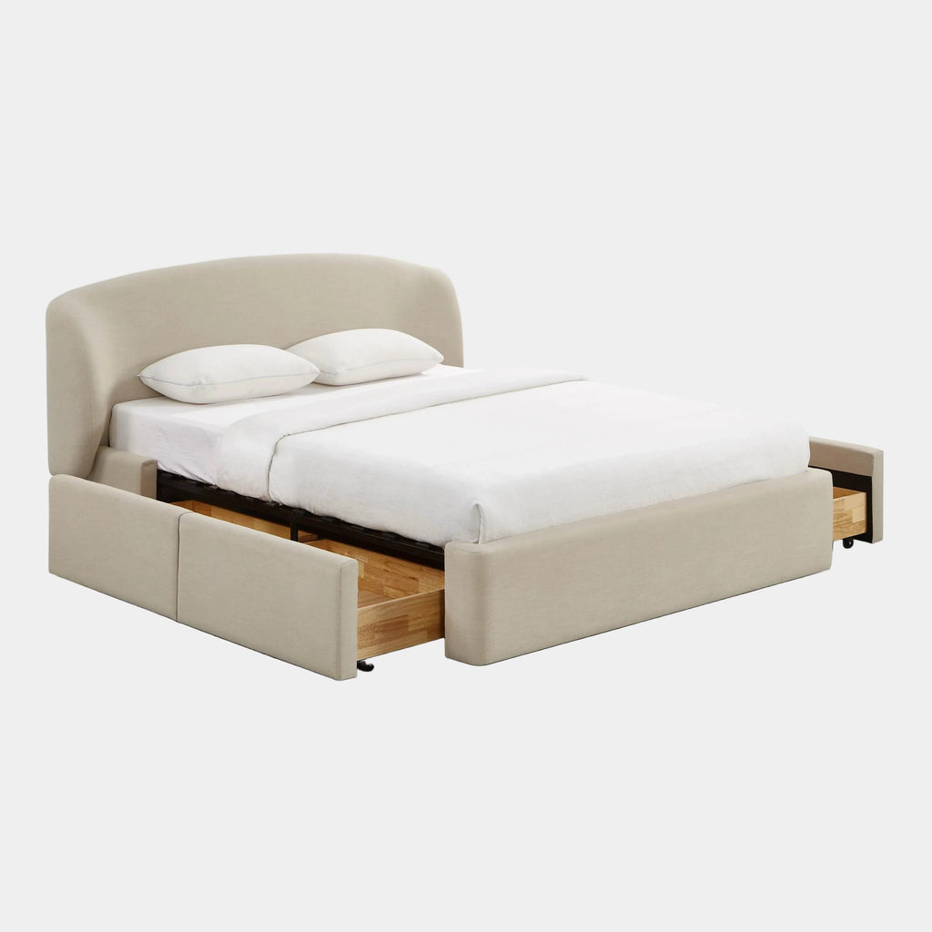 Corey Upcycled Performance Linen Storage Bed