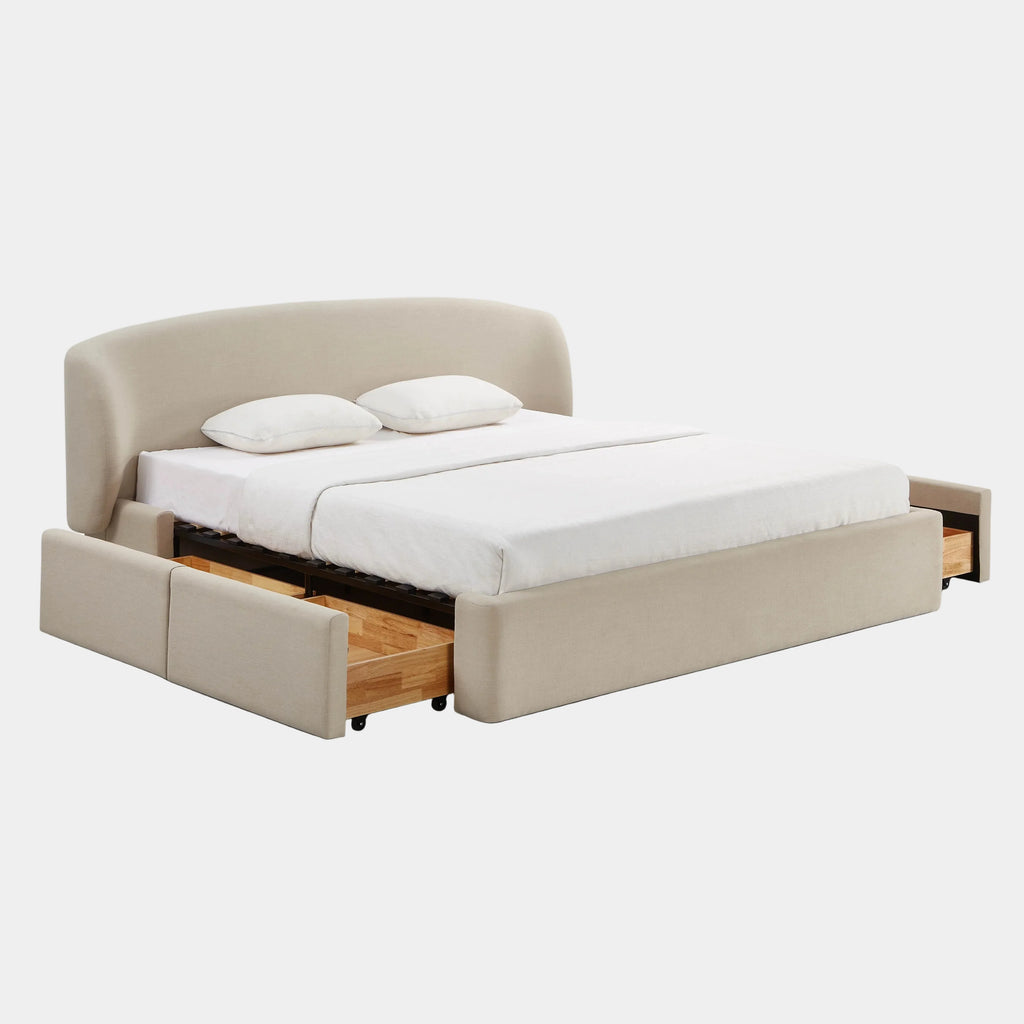 Corey Upcycled Performance Linen Storage Bed