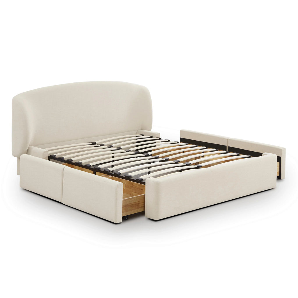 Corey Upcycled Performance Linen Storage Bed