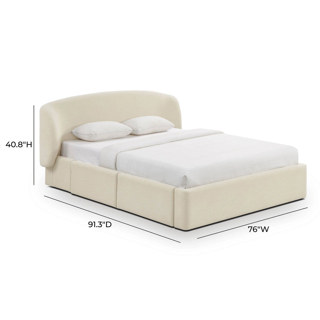 Corey Upcycled Performance Linen Storage Bed