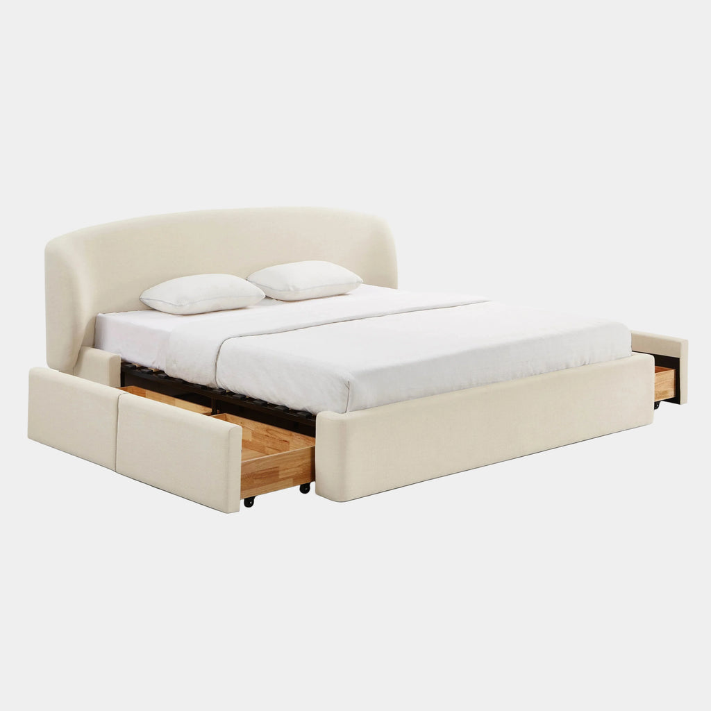 Corey Upcycled Performance Linen Storage Bed