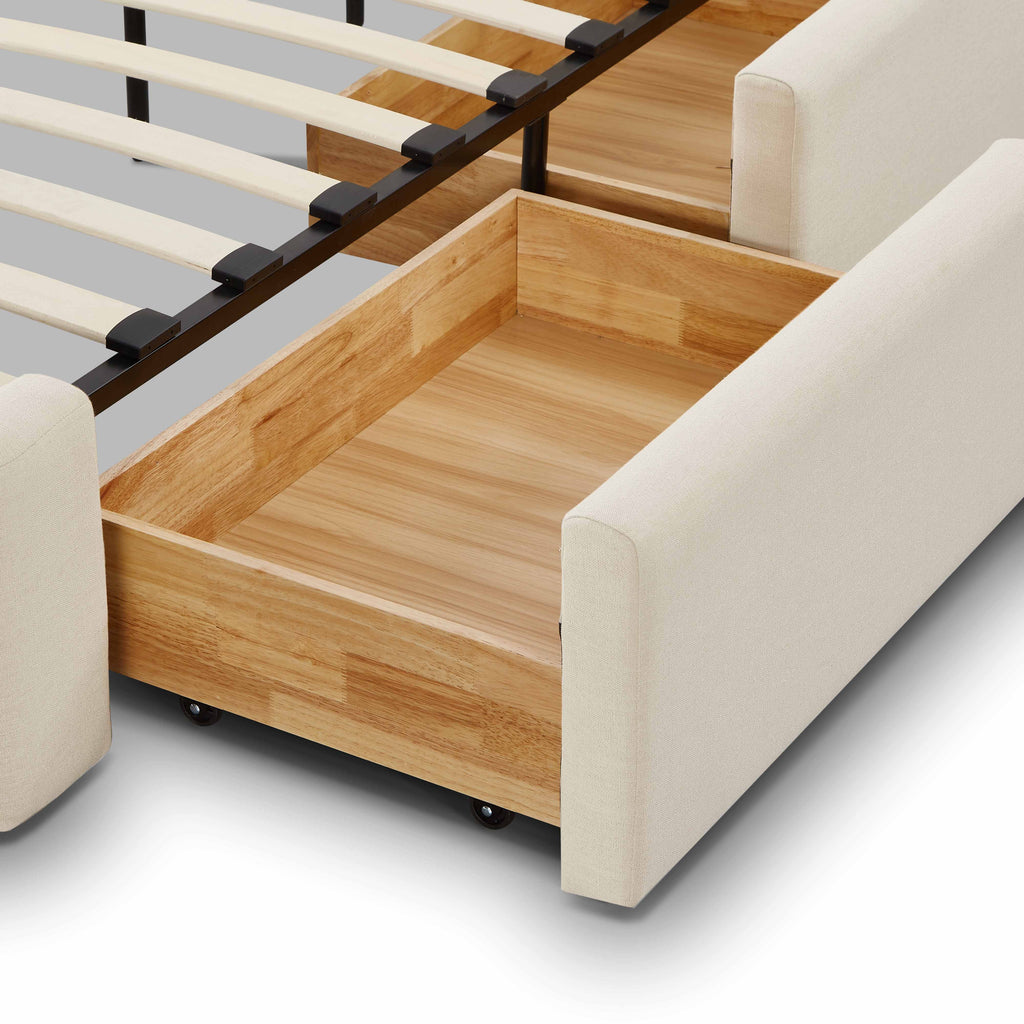 Corey Upcycled Performance Linen Storage Bed