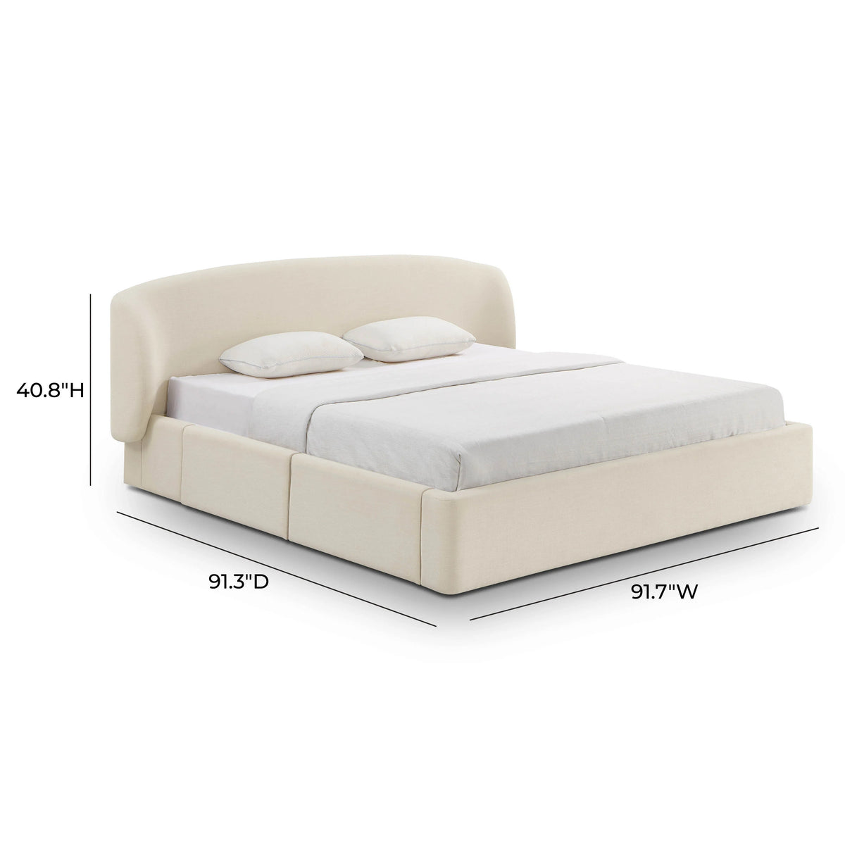 Corey Upcycled Performance Linen Storage Bed