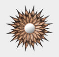 Sunflower 36" Antique Wall Mirror
