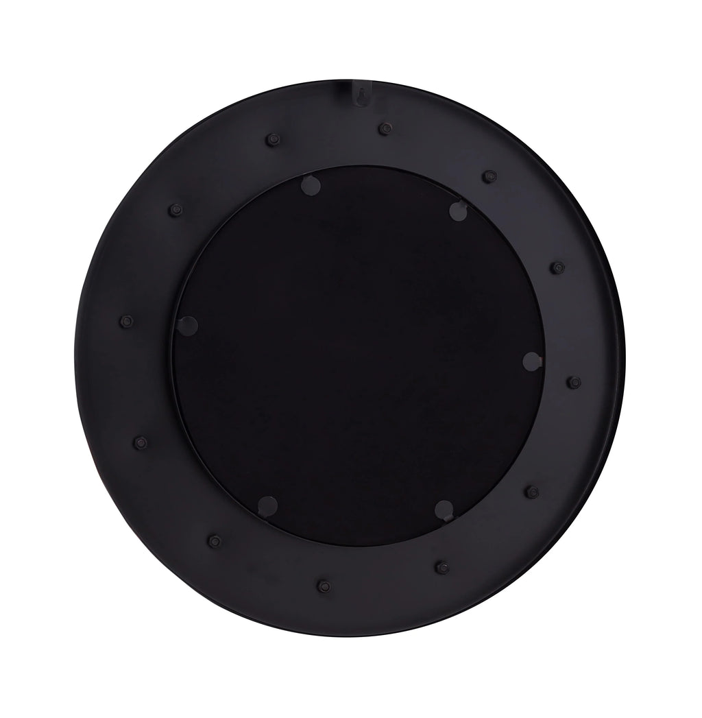 Rockstar 27.5" Black Round Wall Mirror