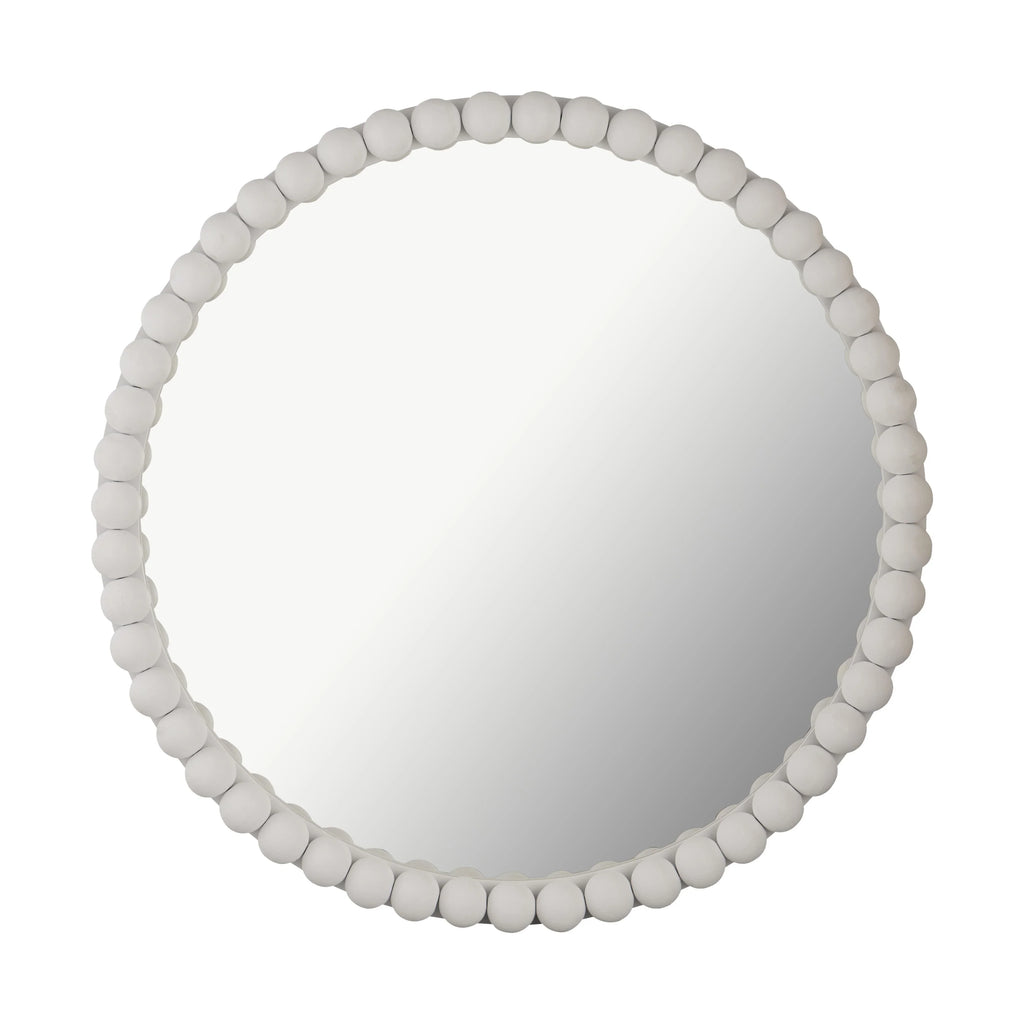 Baria 30" Wooden Round Wall Mirror