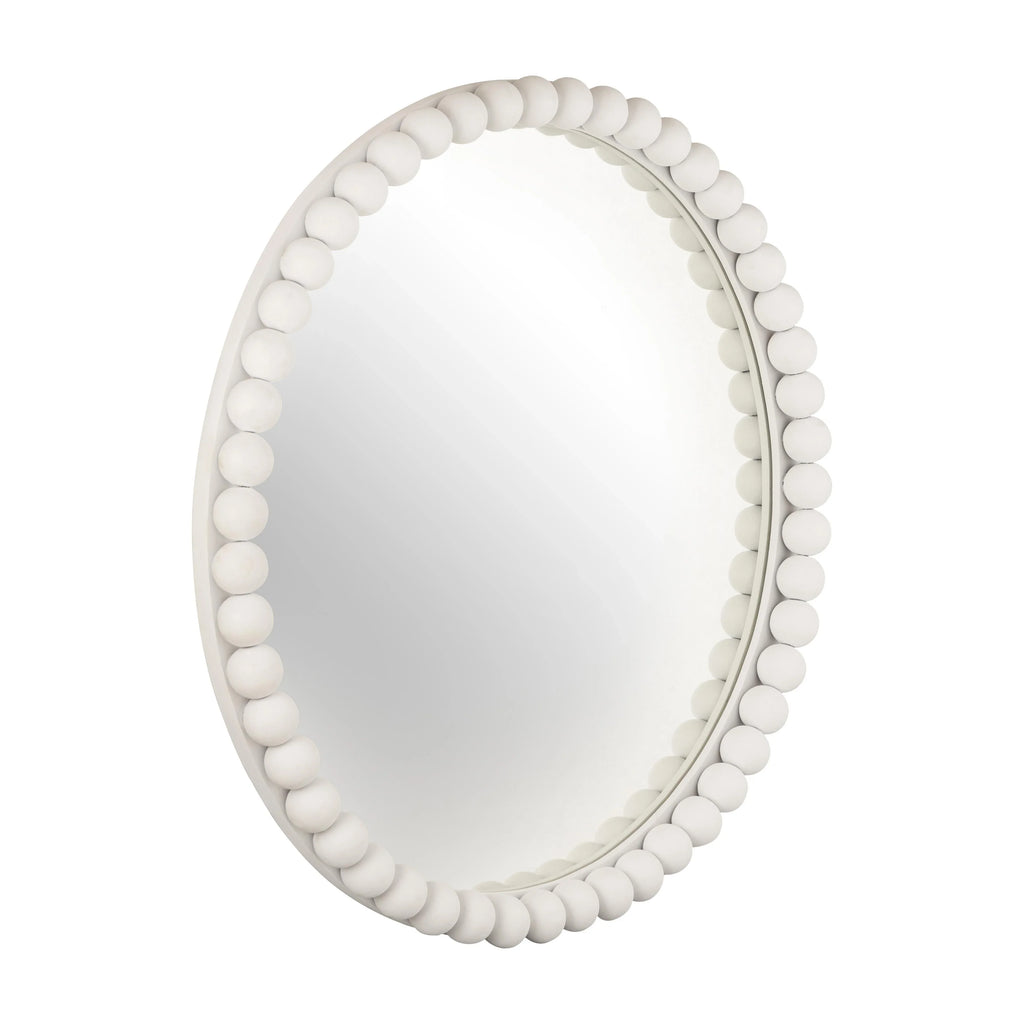 Baria 30" Wooden Round Wall Mirror