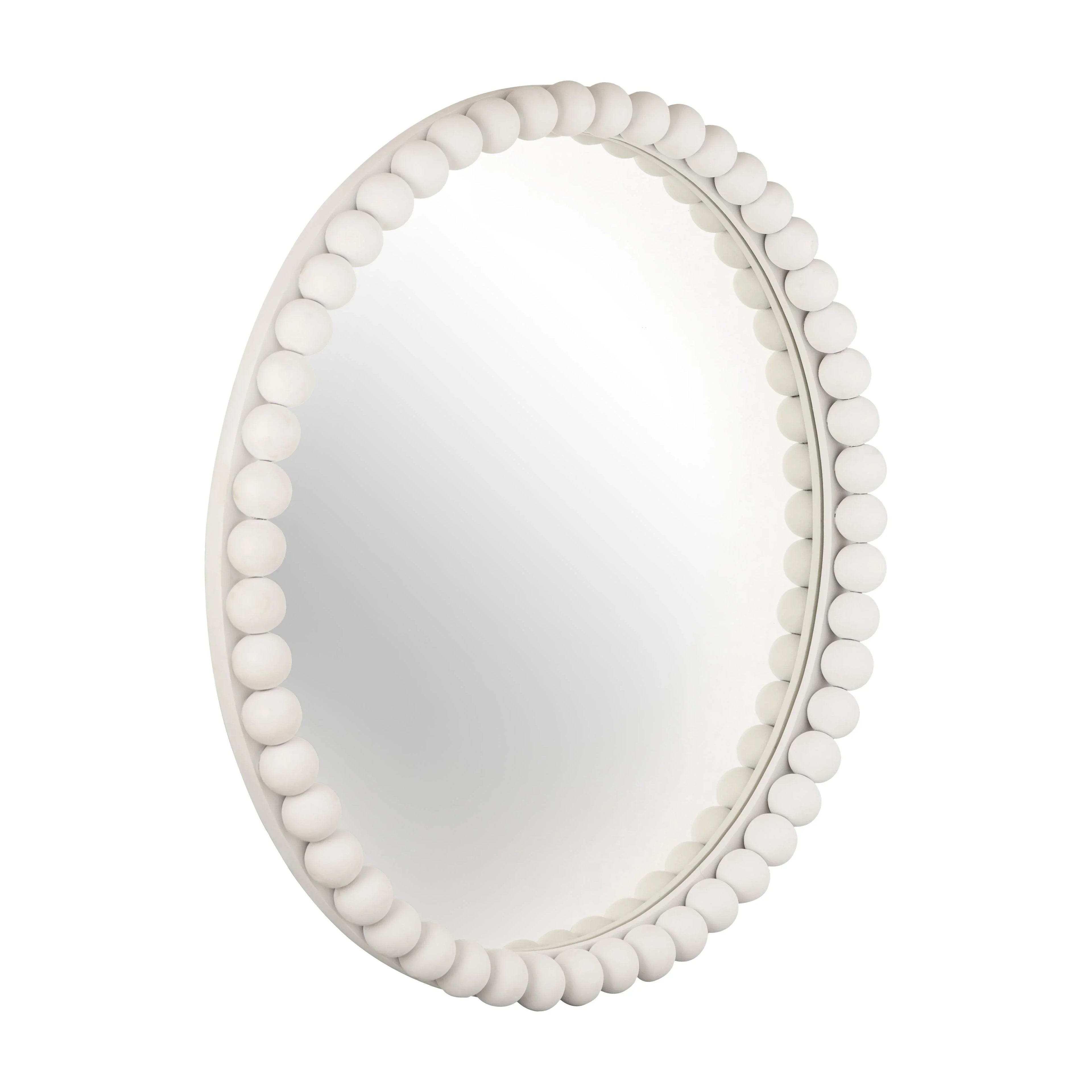 Baria 30" Wooden Round Wall Mirror