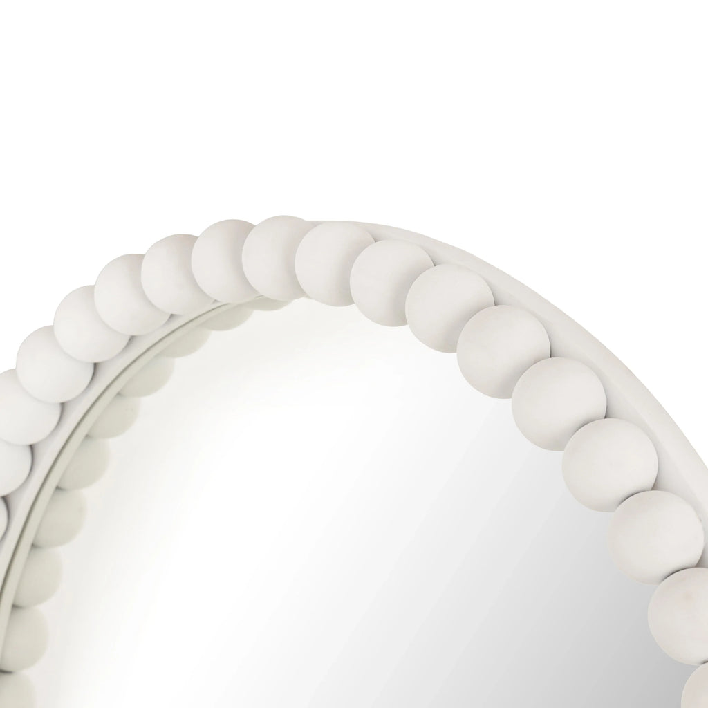 Baria 30" Wooden Round Wall Mirror