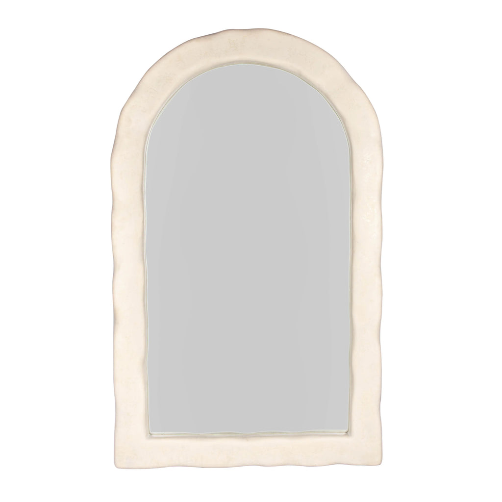 Kaia 48"X79" Cream Textured Floor Mirror