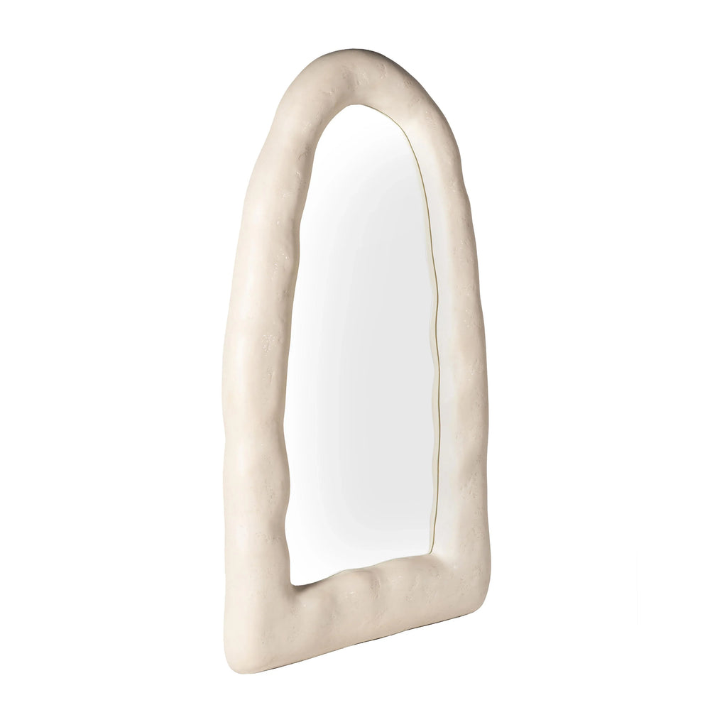 Kaia 32"X64" Cream Textured Small Floor Mirror