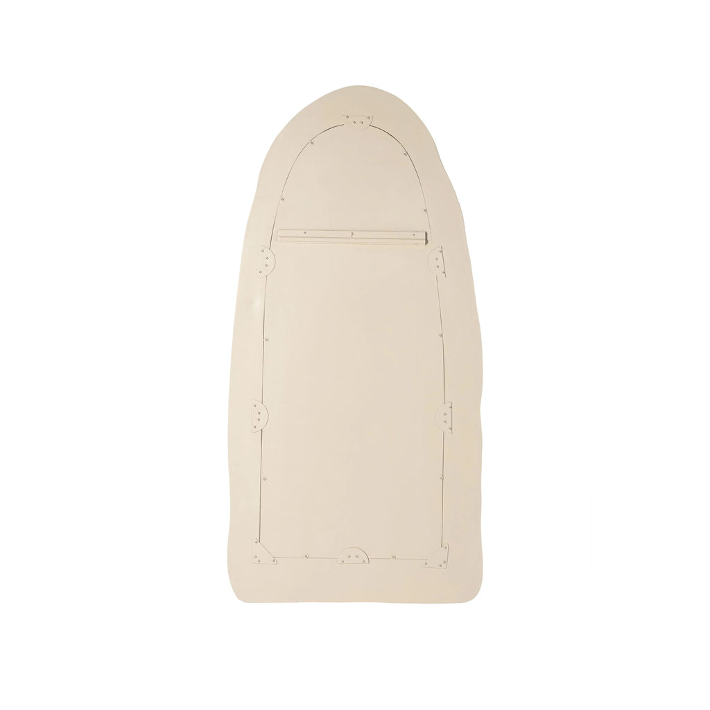 Kaia 32"X64" Cream Textured Small Floor Mirror