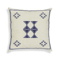Aztec Cream & Indigo Wool 20" Square Accent Cushion