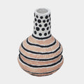 Cotton Mache Vase in Modernist Print