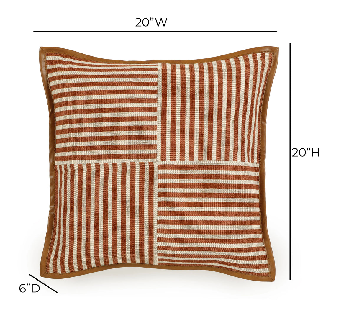 Kora 20" Cotton Jute Contract-Grade Throw Pillow