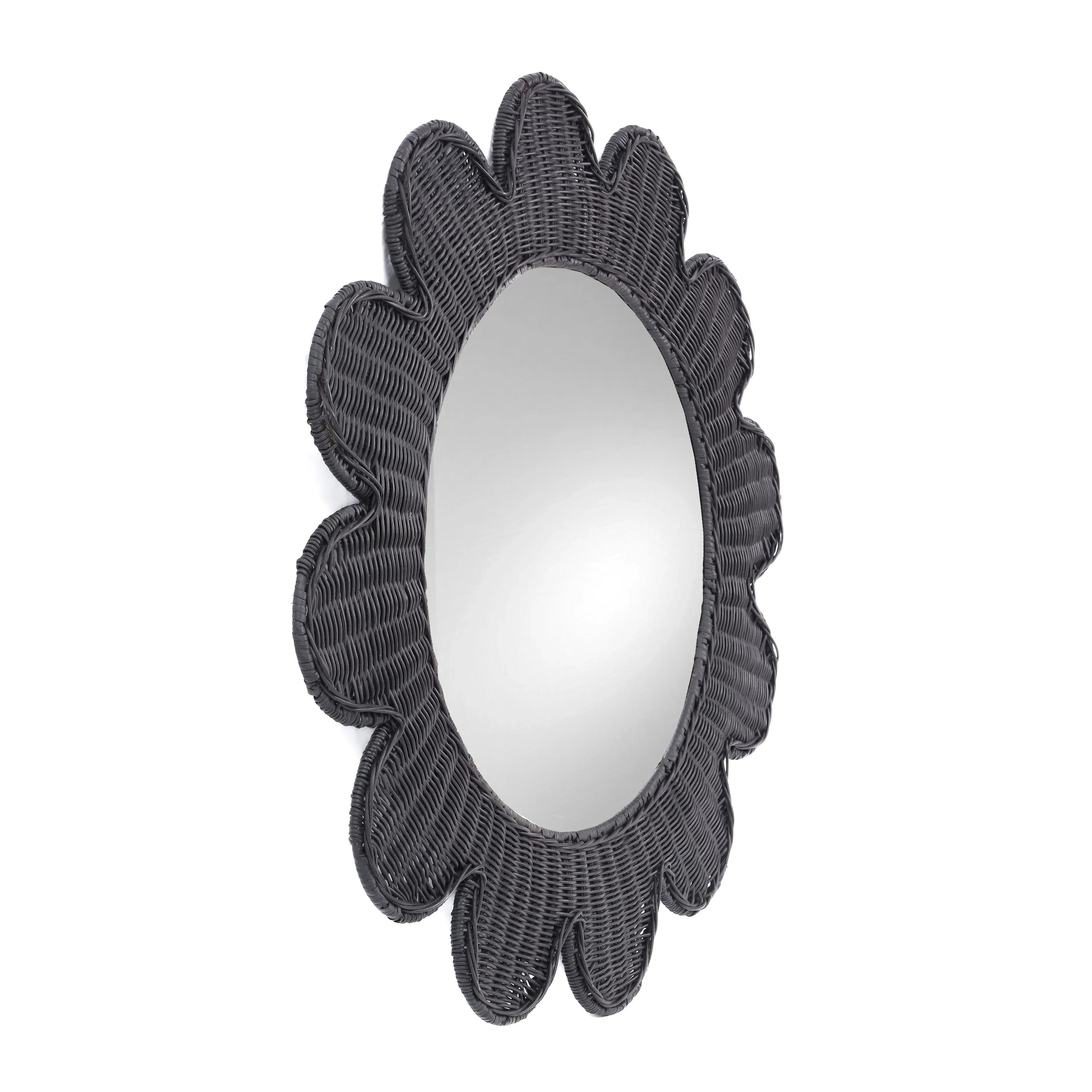 Coralie 33.4" Rattan Round Wall Mirror