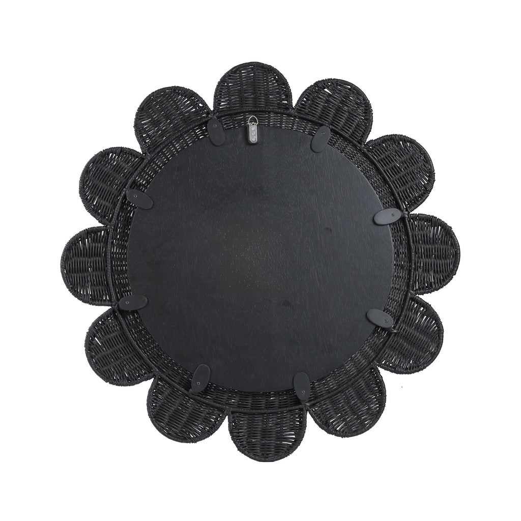 Coralie 33.4" Rattan Round Wall Mirror